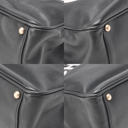 CHANEL Camellia Line Tote Bag Lambskin Black x White Gold-Tone Hardware, Pre-Owned