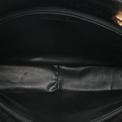 CHANEL Matelasse Chain Shoulder with Ball Charm Caviar Skin Black Gold-Tone Hardware, Pre-Owned