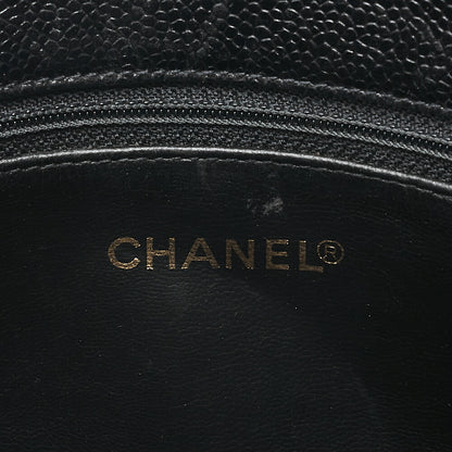 CHANEL Matelasse Chain Shoulder with Ball Charm Caviar Skin Black Gold-Tone Hardware, Pre-Owned