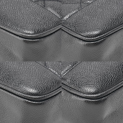 CHANEL Matelasse Chain Shoulder with Ball Charm Caviar Skin Black Gold-Tone Hardware, Pre-Owned