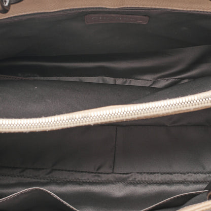 CHANEL Matelasse GST Chain Tote Bag Caviskin Beige Silver-Tone Hardware, Pre-Owned