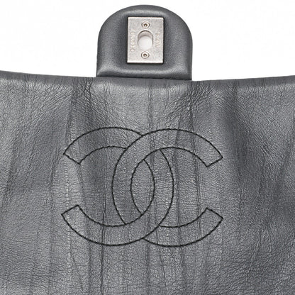 CHANEL Calfskin Matelasse Chain Backpack Metal Gray Silver-Tone Hardware, Pre-Owned