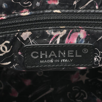 CHANEL Calfskin Matelasse Chain Backpack Metal Gray Silver-Tone Hardware, Pre-Owned