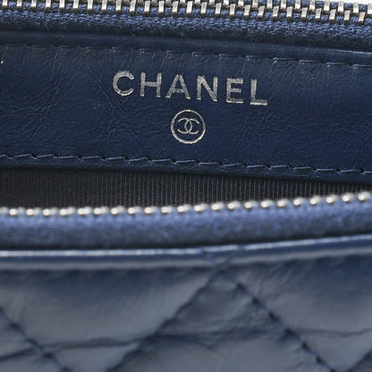 CHANEL Vintage Calf Gabrielle de Chanel Chain Shoulder Navy Gold x Silver -Tone Hardware, Pre-Owned