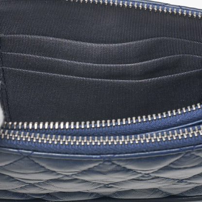 CHANEL Vintage Calf Gabrielle de Chanel Chain Shoulder Navy Gold x Silver -Tone Hardware, Pre-Owned