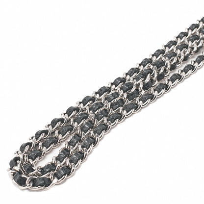 CHANEL Matelasse Chain Wallet Caviar Skin Black Silver-Tone Hardware, Pre-Owned