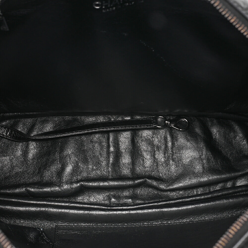 CHANEL Vintage Calf Matelasse 2.55 Turn Lock Chain Shoulder Black-Tone Hardware, Pre-Owned