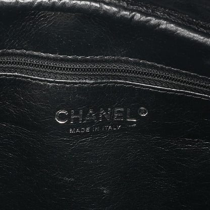 CHANEL Vintage Calf Matelasse 2.55 Turn Lock Chain Shoulder Black-Tone Hardware, Pre-Owned