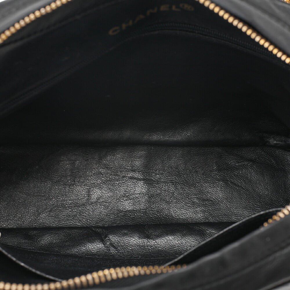 CHANEL Lambskin Matelasse Diana Flap Visual Chain Shoulder Black Gold-Tone Hardware, Pre-Owned