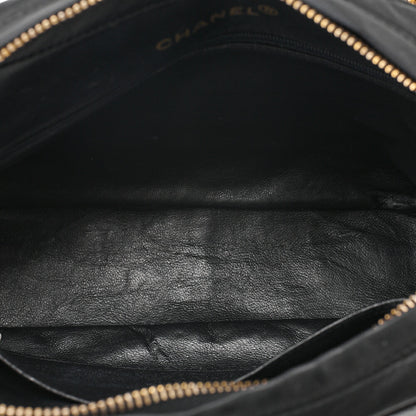CHANEL Lambskin Matelasse Diana Flap Visual Chain Shoulder Black Gold-Tone Hardware, Pre-Owned