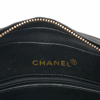 CHANEL Lambskin Matelasse Diana Flap Visual Chain Shoulder Black Gold-Tone Hardware, Pre-Owned