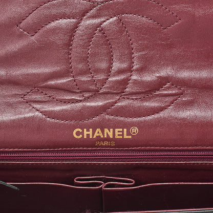 CHANEL Lambskin Matelasse Paris Limited Double Flap Chain Shoulder Bag Black Gold x Silver -Tone Hardware, Pre-Owned