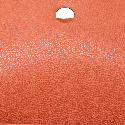HERMES Sack Colorado PM Liege x Canvas Shoulder Bag Orange Silver-Tone Hardware, Pre-Owned