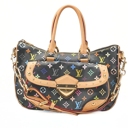LOUIS VUITTON Louis Vuitton Monogram Multicolor Rita 2wa Handbag Black Multicolor Gold-Tone Hardware, Pre-Owned