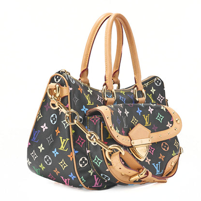 LOUIS VUITTON Louis Vuitton Monogram Multicolor Rita 2wa Handbag Black Multicolor Gold-Tone Hardware, Pre-Owned