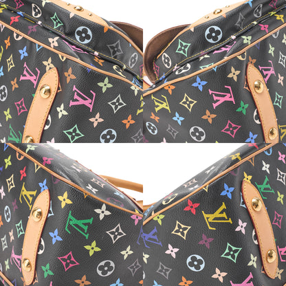 LOUIS VUITTON Louis Vuitton Monogram Multicolor Rita 2wa Handbag Black Multicolor Gold-Tone Hardware, Pre-Owned