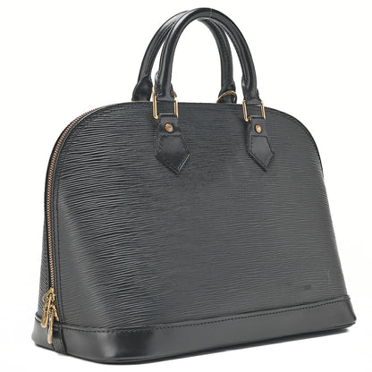 LOUIS VUITTON Louis Vuitton Epi Alma PM Handbag M52142 Noir Gold-Tone Hardware, Pre-Owned