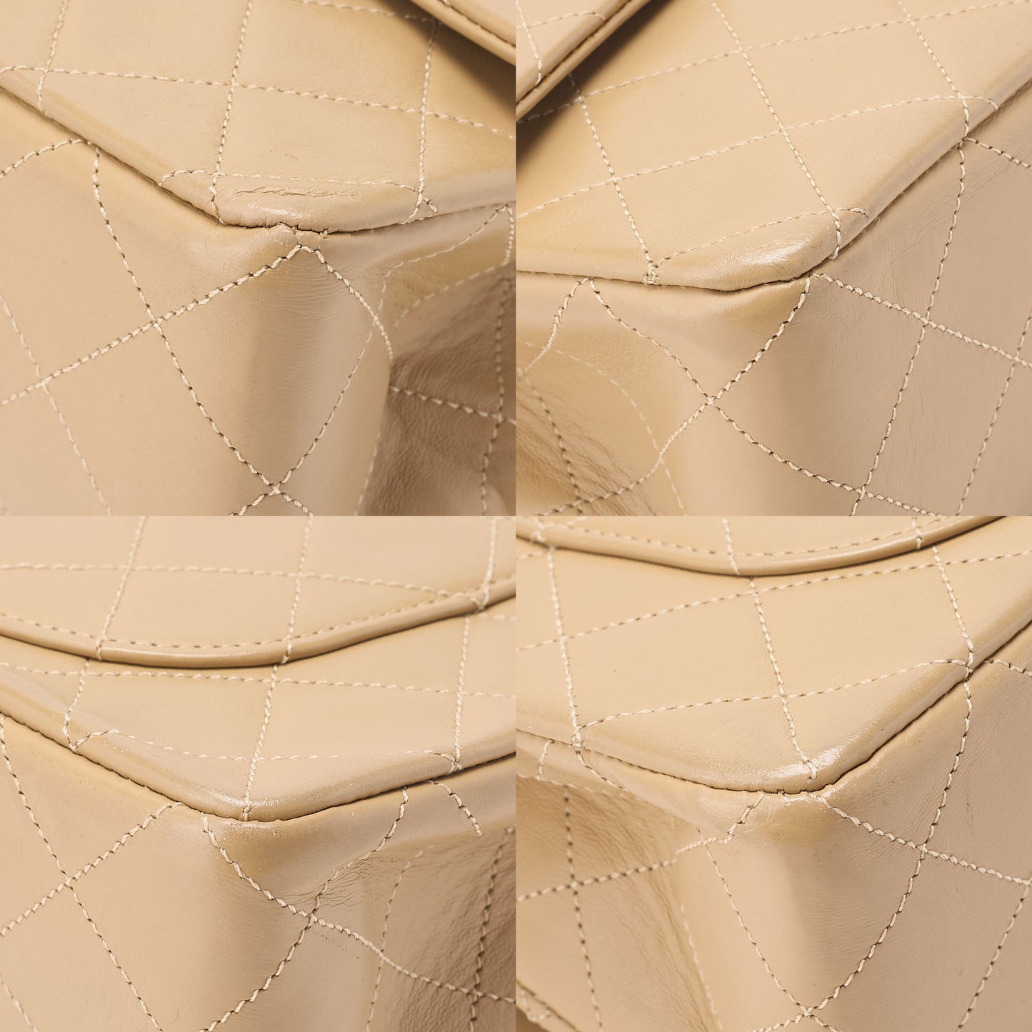 CHANEL Lambskin Matelasse Double Flap 23 Chain Shoulder Beige Gold-Tone Hardware, Pre-Owned