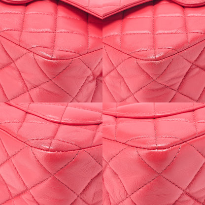 CHANEL Lambskin Minimat Matelasse Coco Mark Pendant Included Chain Shoulder Red Gold-Tone Hardware, Pre-Owned