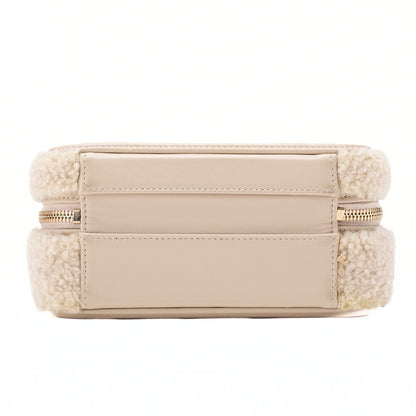 CHANEL Lambskin X Boa Matelasse CC Filigree Coco Mark 2-Way Chain Shoulder Sand Beige Gold-Tone Hardware, Pre-Owned