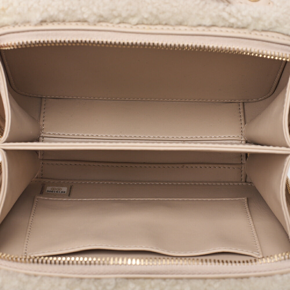 CHANEL Lambskin X Boa Matelasse CC Filigree Coco Mark 2-Way Chain Shoulder Sand Beige Gold-Tone Hardware, Pre-Owned