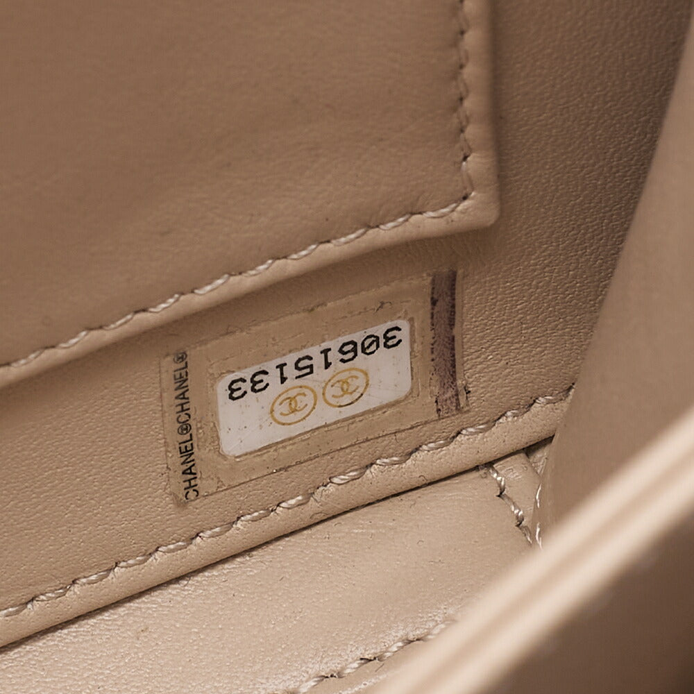 CHANEL Lambskin X Boa Matelasse CC Filigree Coco Mark 2-Way Chain Shoulder Sand Beige Gold-Tone Hardware, Pre-Owned
