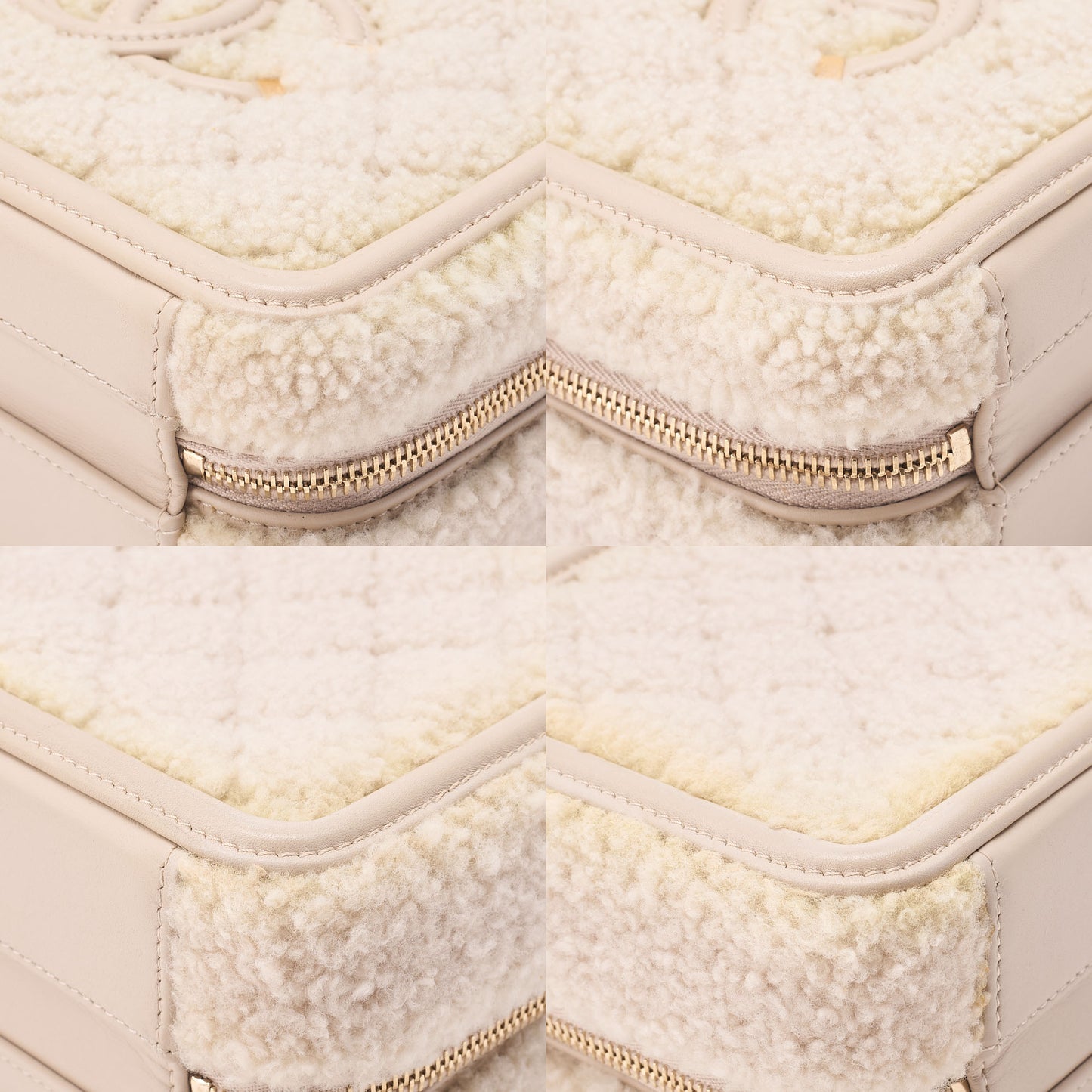 CHANEL Lambskin X Boa Matelasse CC Filigree Coco Mark 2-Way Chain Shoulder Sand Beige Gold-Tone Hardware, Pre-Owned