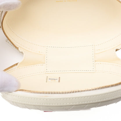 CHANEL Leather V-Stitch La Pauza With Frenzy Long Oval Chain Shoulder White Gold-Tone Hardware, Pre-Owned