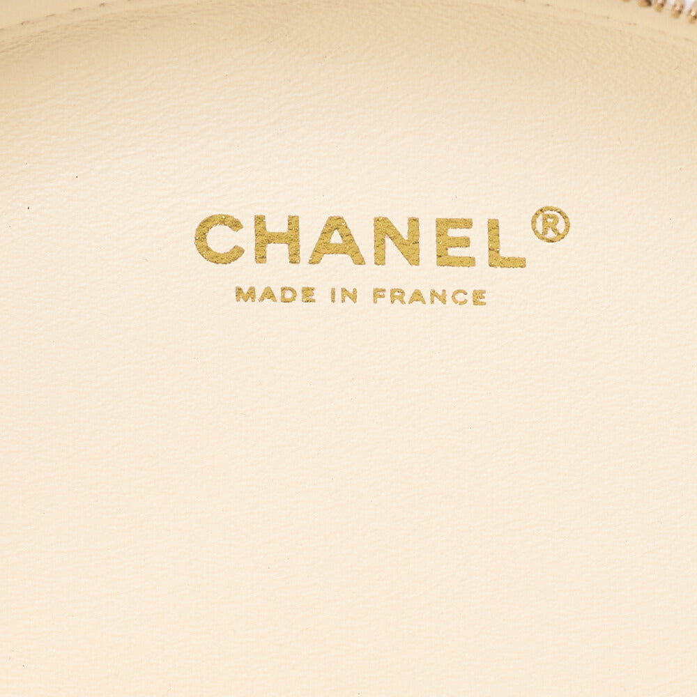 CHANEL Leather V-Stitch La Pauza With Frenzy Long Oval Chain Shoulder White Gold-Tone Hardware, Pre-Owned