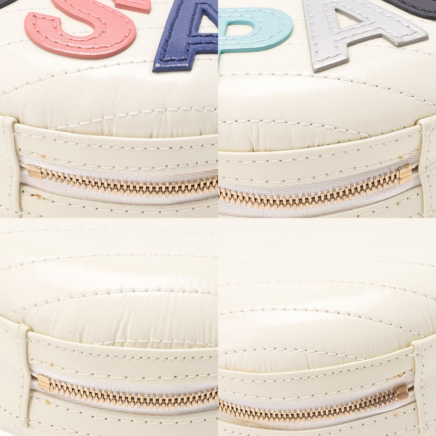 CHANEL Leather V-Stitch La Pauza With Frenzy Long Oval Chain Shoulder White Gold-Tone Hardware, Pre-Owned