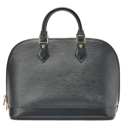 LOUIS VUITTON Louis Vuitton Epi Alma PM Handbag M40302 Noir Gold-Tone Hardware, Pre-Owned