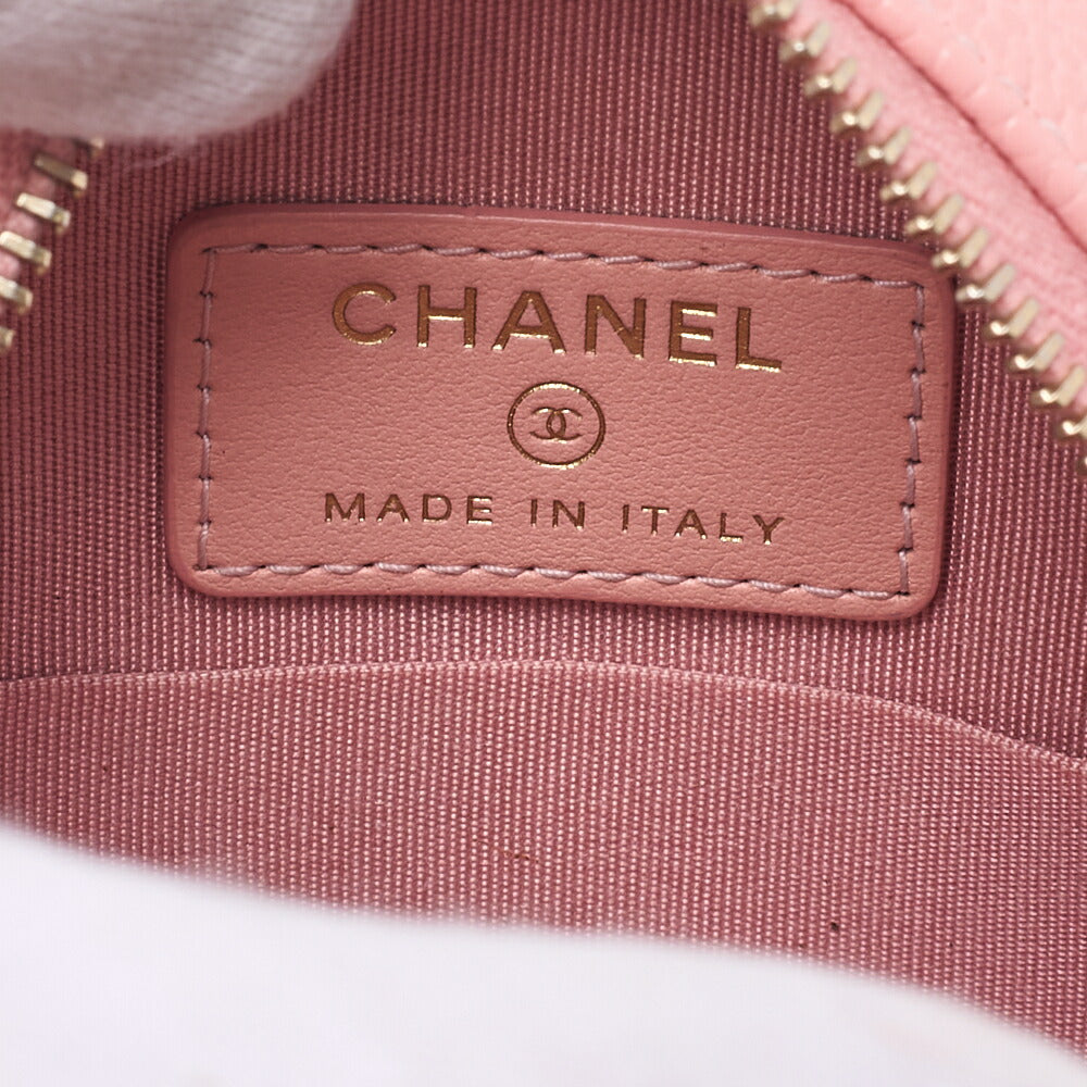 CHANEL Caviar Skin Matelasse CC Filigree Chain Shoulder Pink Gold-Tone Hardware, Pre-Owned