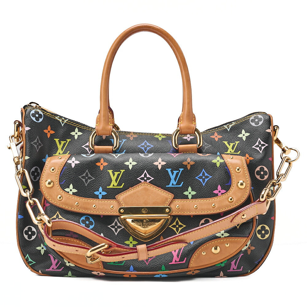 LOUIS VUITTON Louis Vuitton Monogram Multicolor Rita 2wa Handbag Black Multicolor Gold-Tone Hardware, Pre-Owned