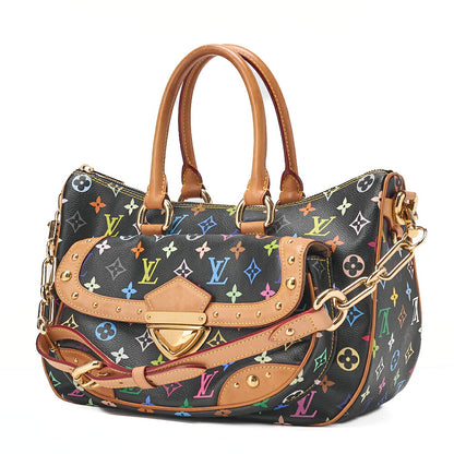 LOUIS VUITTON Louis Vuitton Monogram Multicolor Rita 2wa Handbag Black Multicolor Gold-Tone Hardware, Pre-Owned