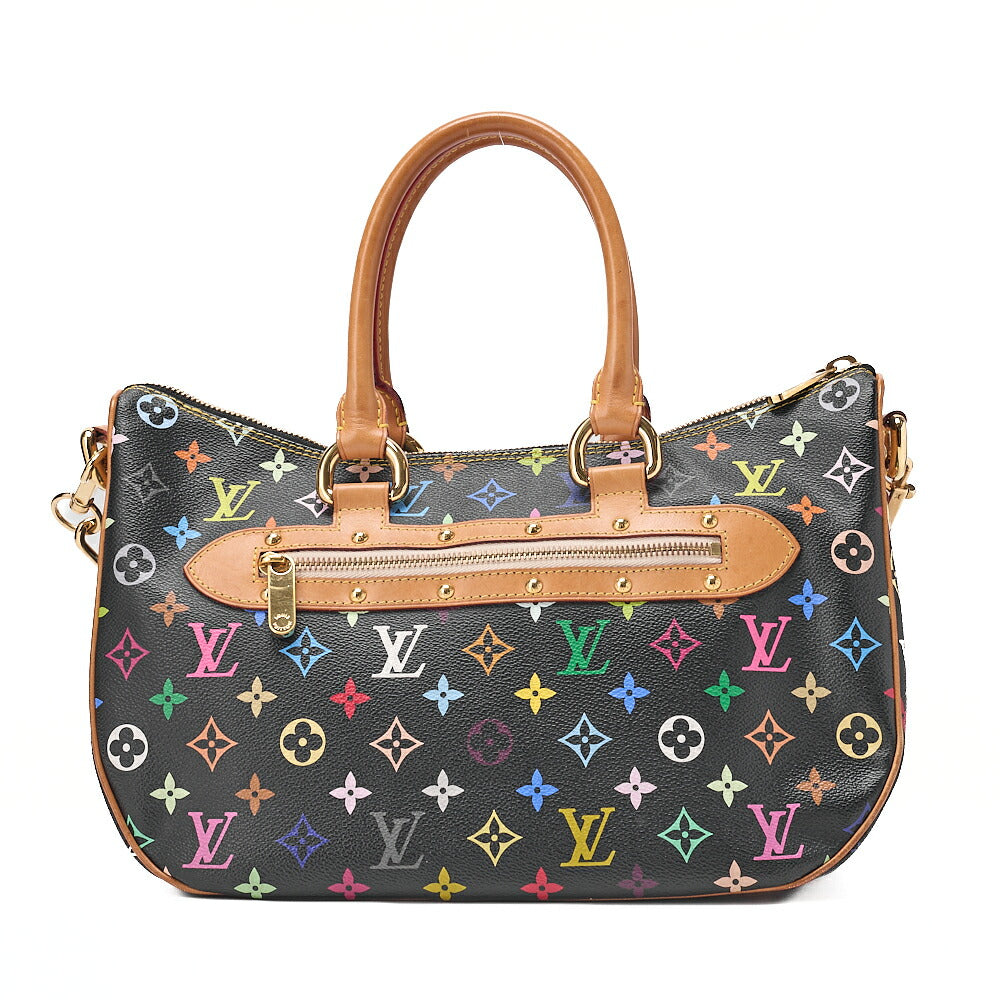 LOUIS VUITTON Louis Vuitton Monogram Multicolor Rita 2wa Handbag Black Multicolor Gold-Tone Hardware, Pre-Owned