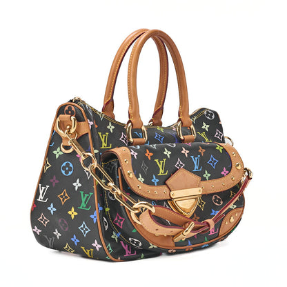 LOUIS VUITTON Louis Vuitton Monogram Multicolor Rita 2wa Handbag Black Multicolor Gold-Tone Hardware, Pre-Owned