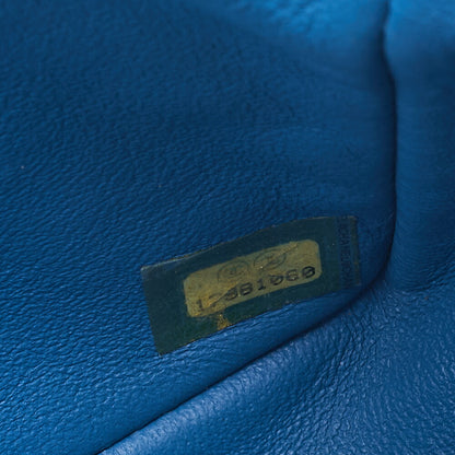 CHANEL Mini Matelasse 20 Chain Shoulder Caviar Skin Blue Silver-Tone Hardware, Pre-Owned