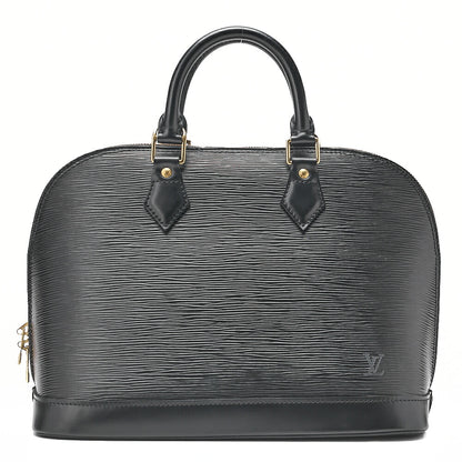 LOUIS VUITTON Louis Vuitton Epi Alma PM Handbag M52142 Noir Gold-Tone Hardware, Pre-Owned