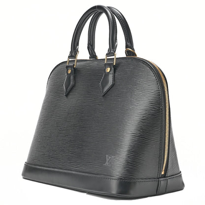 LOUIS VUITTON Louis Vuitton Epi Alma PM Handbag M52142 Noir Gold-Tone Hardware, Pre-Owned