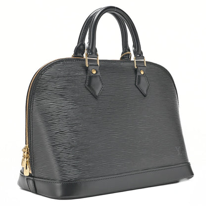 LOUIS VUITTON Louis Vuitton Epi Alma PM Handbag M52142 Noir Gold-Tone Hardware, Pre-Owned