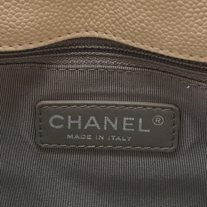 CHANEL Matelasse 2WAY Shoulder Bag Caviar Skin Ivory Silver-Tone Hardware, Pre-Owned