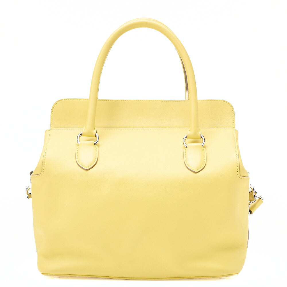 Hermes Hermes Toolbox 26 Swift Lime 2-way Handbag Silver-Tone Hardware, Pre-Owned