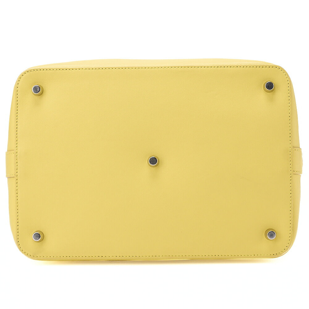 Hermes Hermes Toolbox 26 Swift Lime 2-way Handbag Silver-Tone Hardware, Pre-Owned