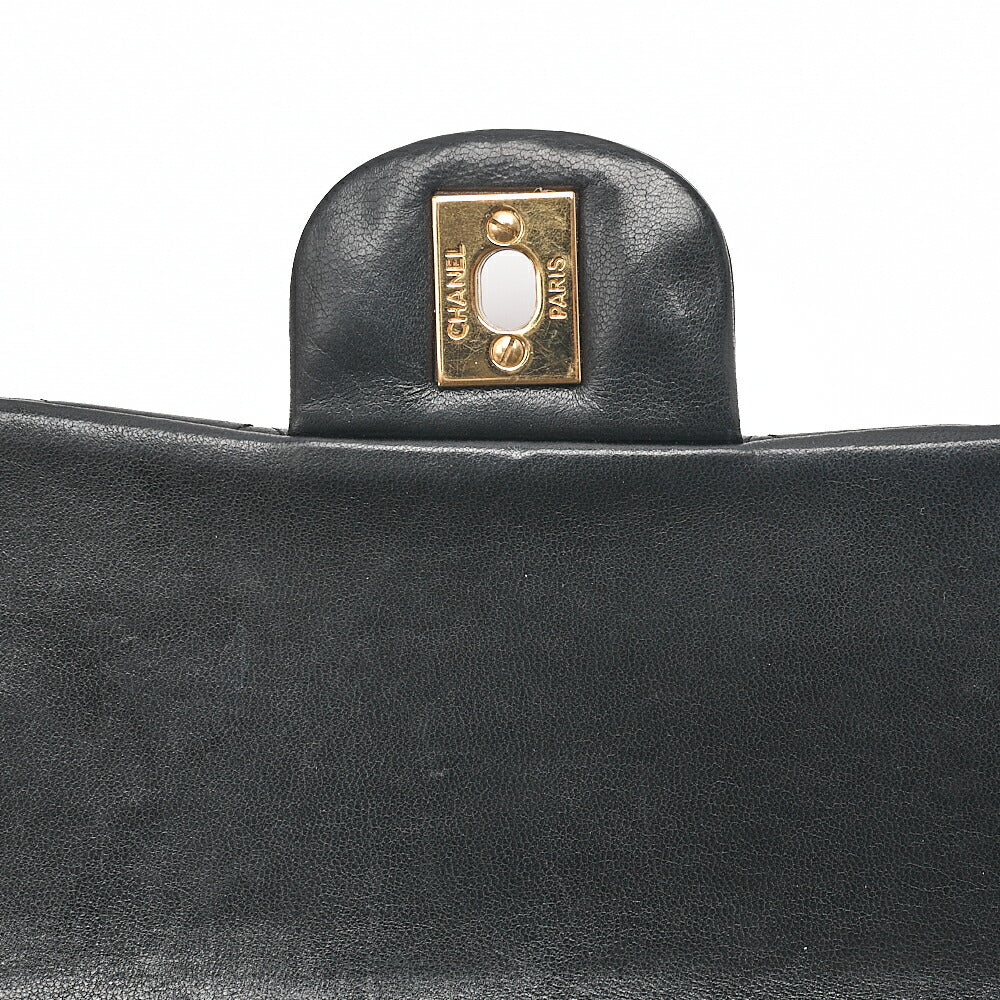 CHANEL Mini Matlesse 17cm Chain Shoulder Bag Lambskin Black Gold-Tone Hardware, Pre-Owned