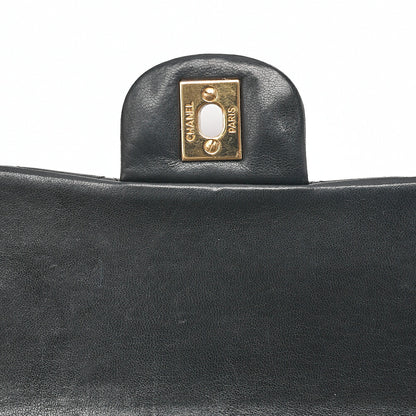 CHANEL Mini Matlesse 17cm Chain Shoulder Bag Lambskin Black Gold-Tone Hardware, Pre-Owned