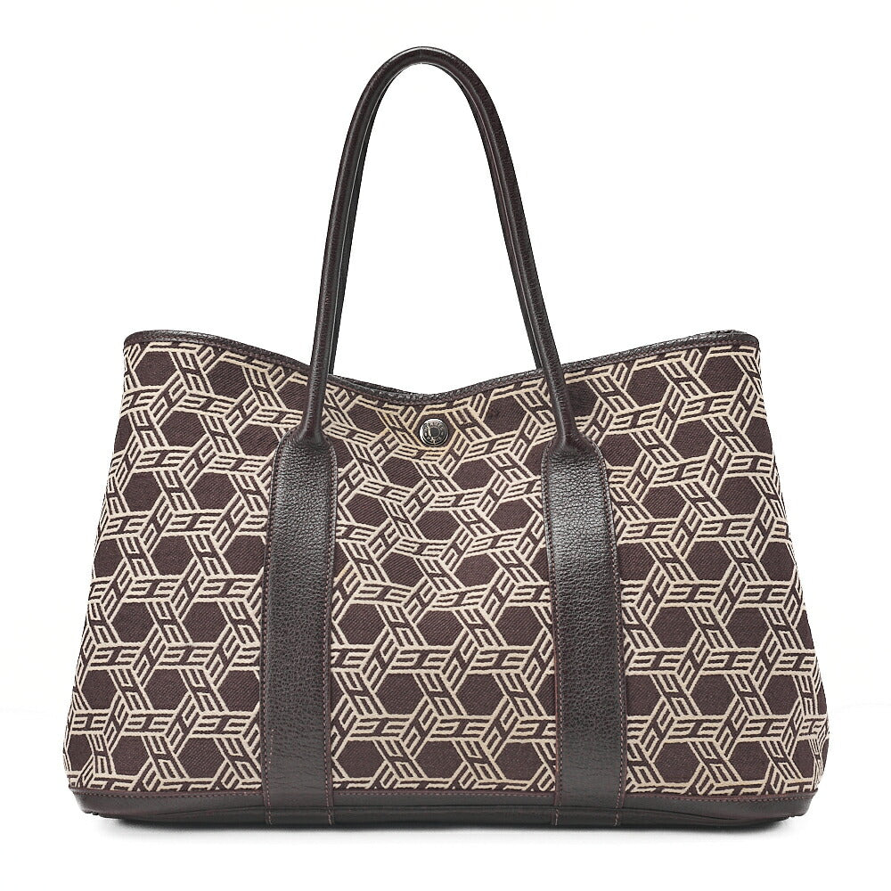 Hermes Hermes Garden Party PM Tote Bag Toirsault Ash Brown Silver-Tone Hardware, Pre-Owned