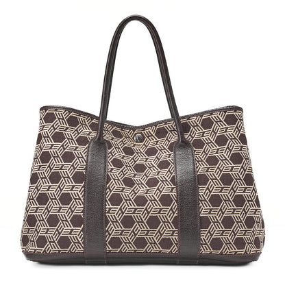 Hermes Hermes Garden Party PM Tote Bag Toirsault Ash Brown Silver-Tone Hardware, Pre-Owned