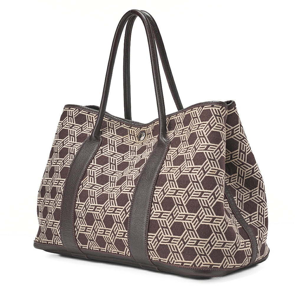 Hermes Hermes Garden Party PM Tote Bag Toirsault Ash Brown Silver-Tone Hardware, Pre-Owned