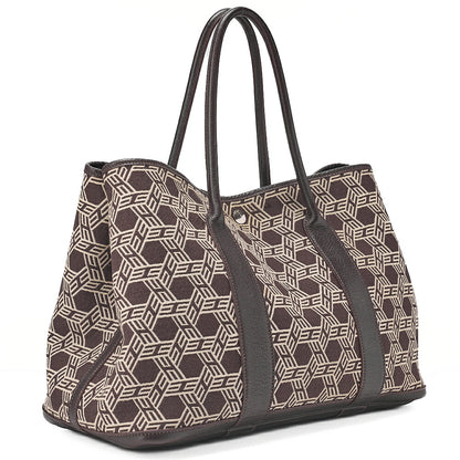 Hermes Hermes Garden Party PM Tote Bag Toirsault Ash Brown Silver-Tone Hardware, Pre-Owned