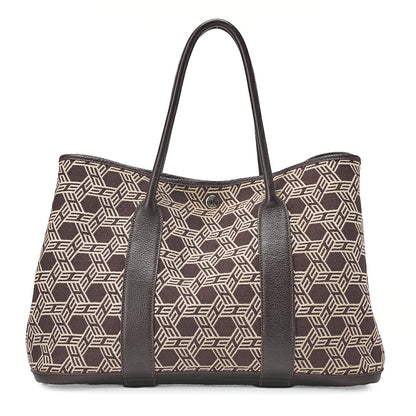 Hermes Hermes Garden Party PM Tote Bag Toirsault Ash Brown Silver-Tone Hardware, Pre-Owned